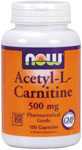 Now Foods Acetyl-L-Carnitine 500 mg 100 Caps