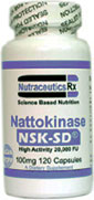 NutraceuticsRx Nattokinase NSK-SD 20,000 FU - 100mg 120 Caps